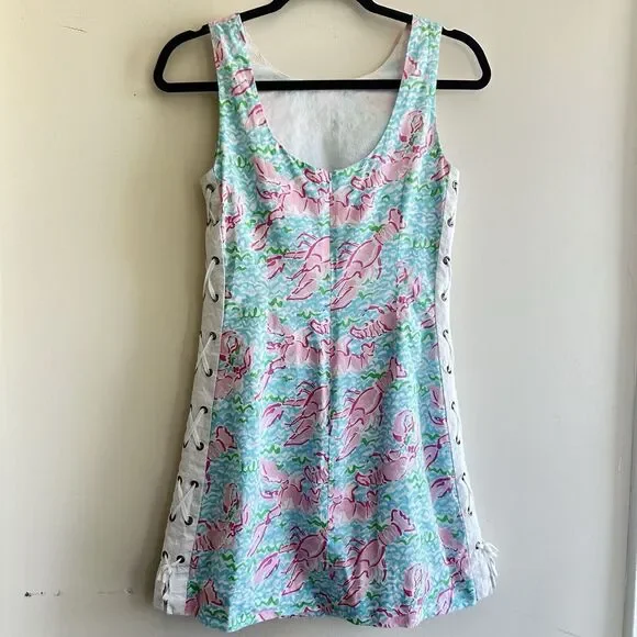 Lilly Pulitzer Pink and Blue Mini Dress - Picture 6 of 12